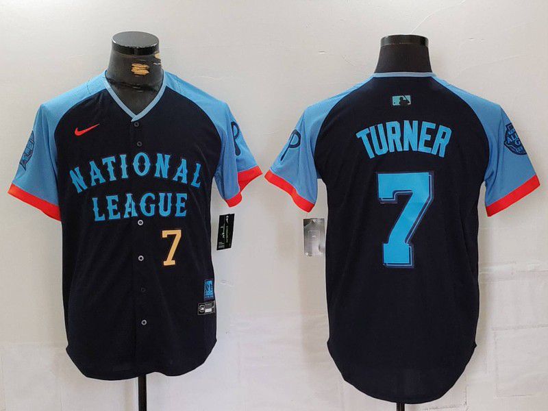 Men Philadelphia Phillies #7 Turner Blue All star 2024 Nike MLB Jersey style 2->philadelphia phillies->MLB Jersey